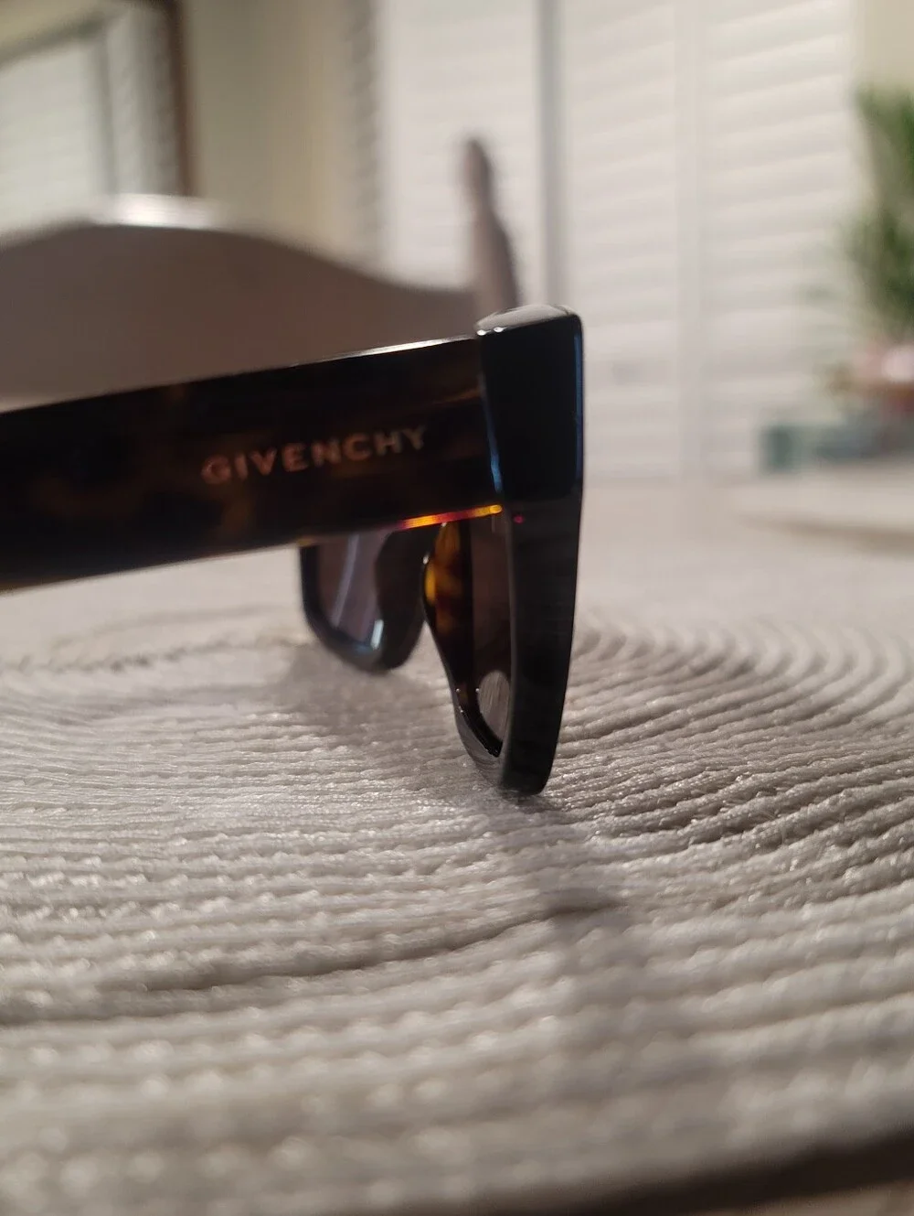 Givenchy Men's Tortoiseshell Sunglasses with Gold Logo
